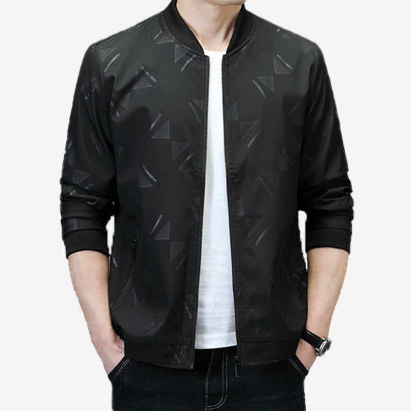 Casual Stand Collar Baseball Uniform Slim Jacket Men's Top - KuzuSHOP