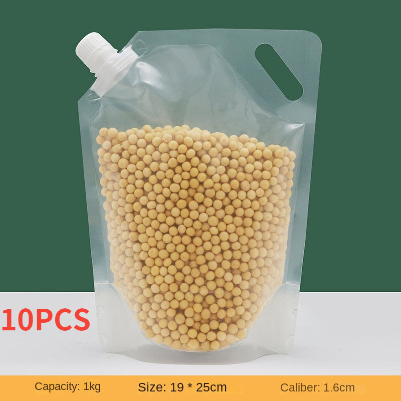 Kitchen Storage Bag Grain Moisture-proof Sealed Bag Insect-proof Transparent Portable Food-grade Transparent Storage Bag - KuzuSHOP