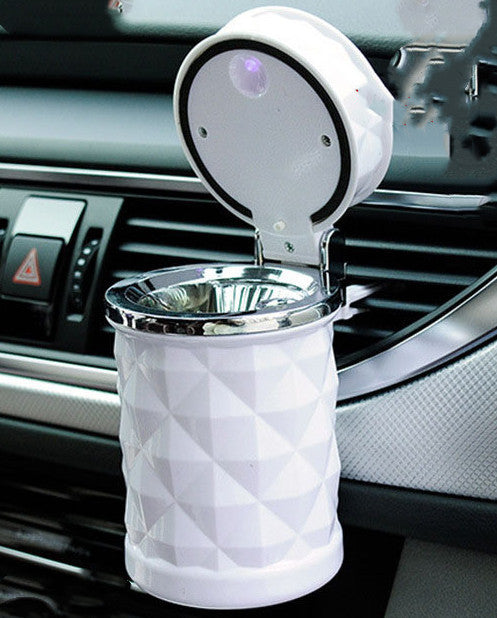 Portable Solar Rechargeable Car Ashtray Detachable Car Ashtray With Led Light Windproof Outdoor Travel Home Use - KuzuSHOP