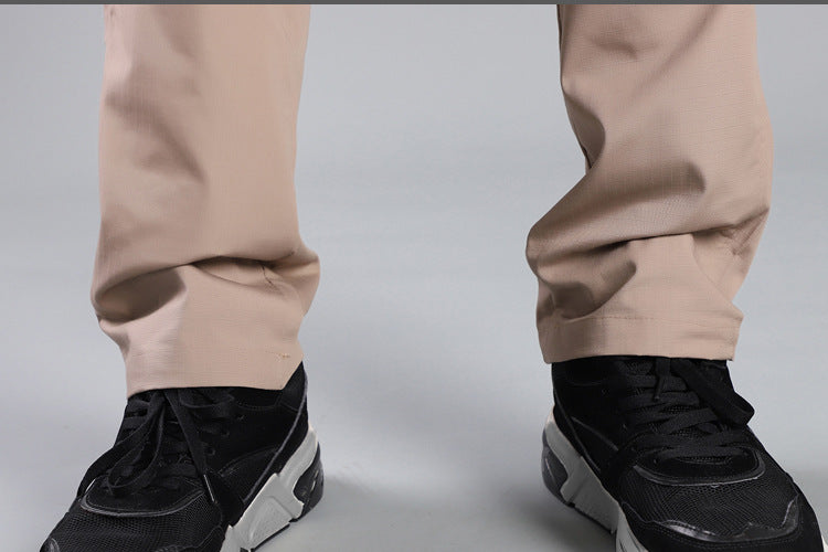 Solid Color Waterproof Men's Wear-resistant Plaid Overalls - KuzuSHOP