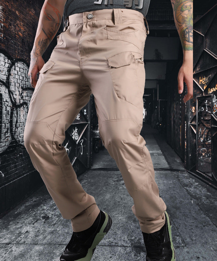 Solid Color Waterproof Men's Wear-resistant Plaid Overalls - KuzuSHOP