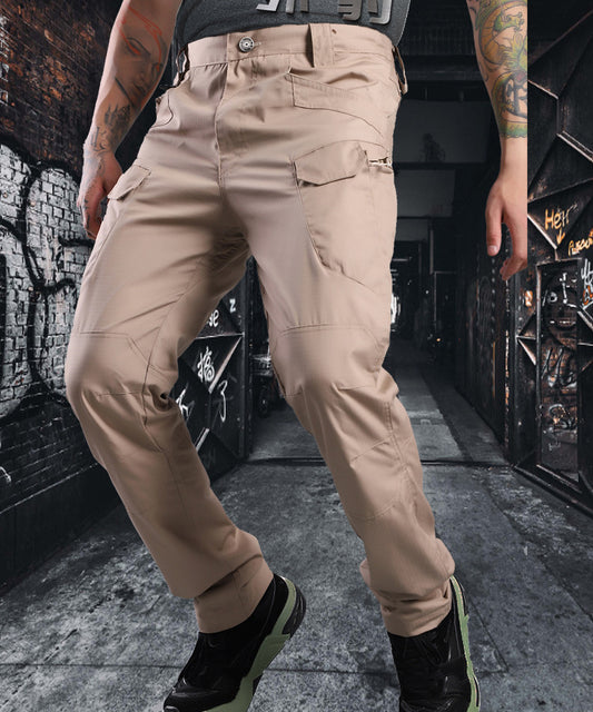 Solid Color Waterproof Men's Wear-resistant Plaid Overalls - KuzuSHOP