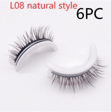 Reusable 3D Mink Lashes Natural False Eyelashes Self Adhesive Fake Glue Free Makeup Eyelash Extension Silk - KuzuSHOP