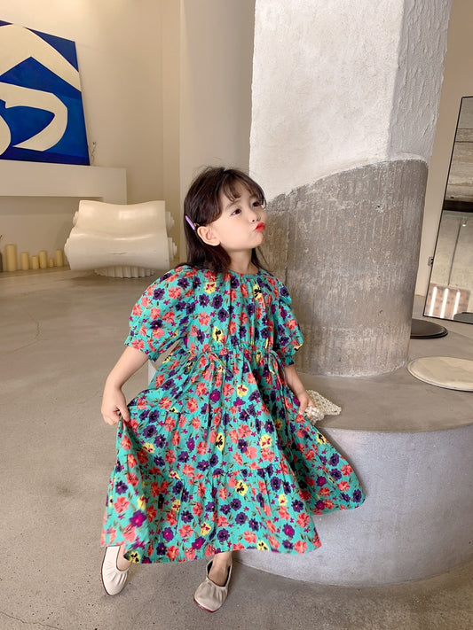 Children's Western Fashion Princess Baby Summer Cotton Skirt - KuzuSHOP