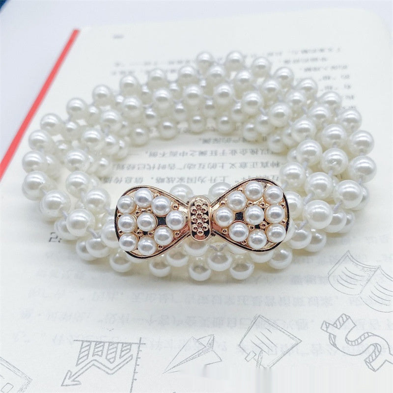 Fashion Jewelry Women's White Pearl Waist Chain Decoration - KuzuSHOP