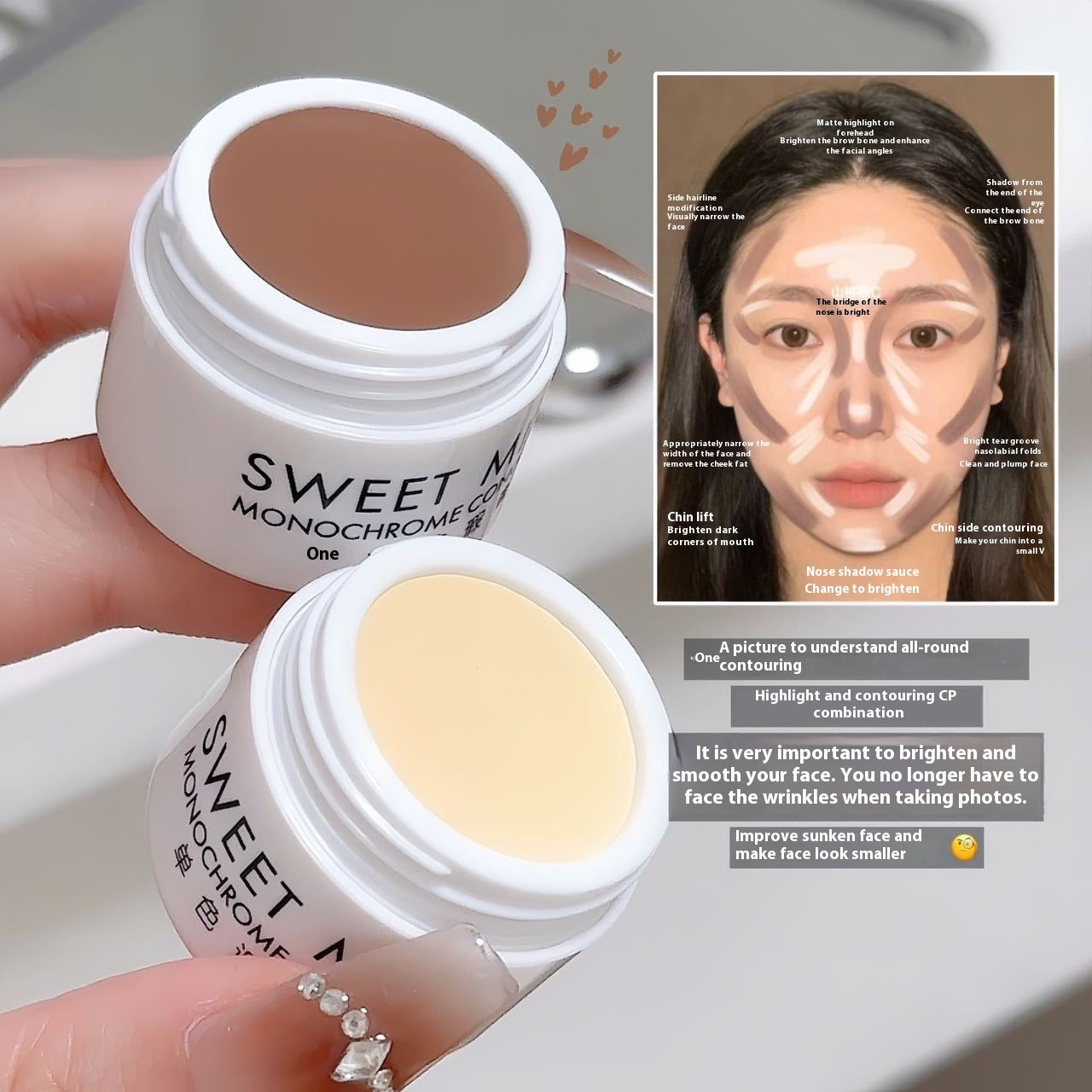 Easy To Make Up Brighten Face Repair Concealer - KuzuSHOP
