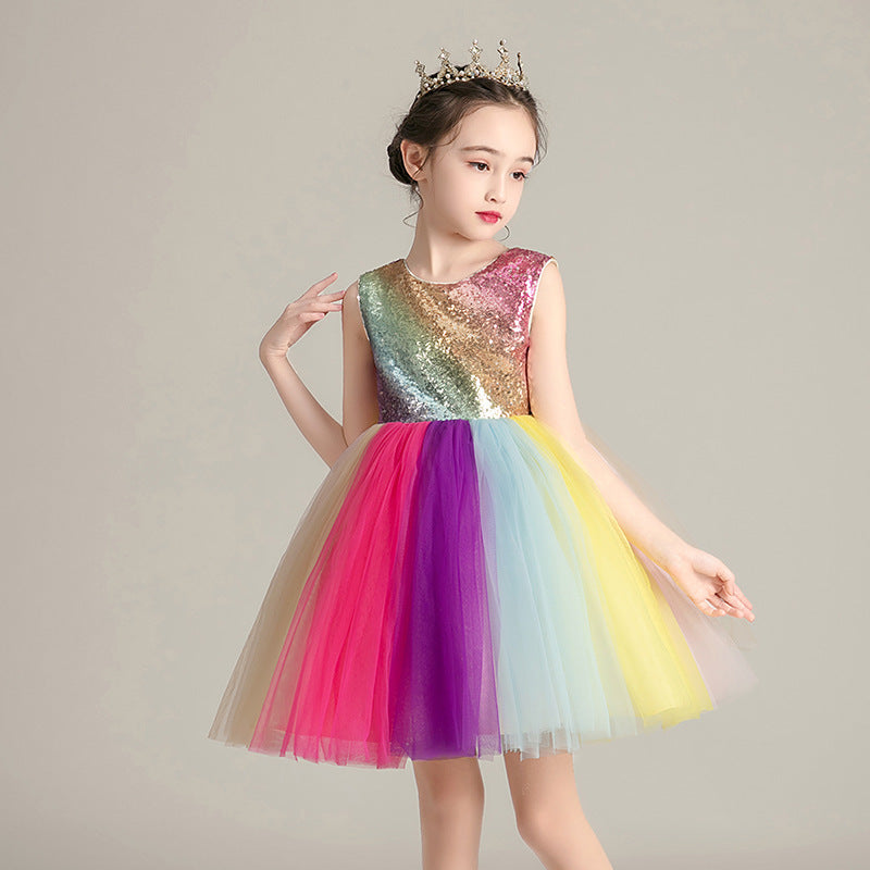 Girls cute rainbow skirt - KuzuSHOP