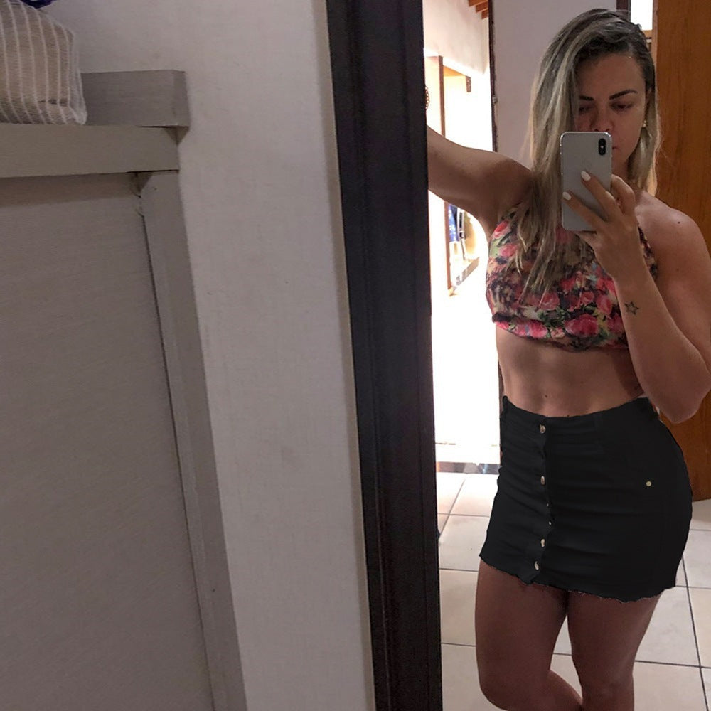 Pocket denim skirt - KuzuSHOP