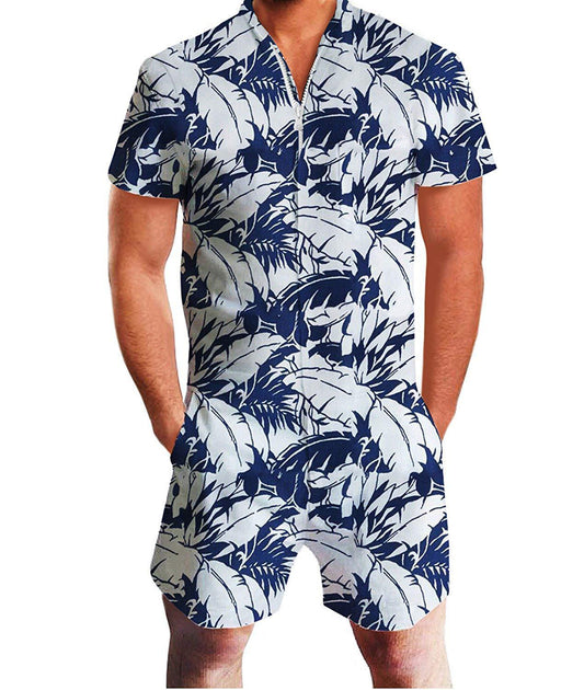 European and American men's summer short-sleeved suit - KuzuSHOP