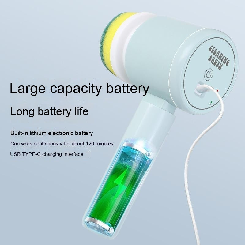 Handheld Multifunctional Electric Floor Cleaning Brush - KuzuSHOP