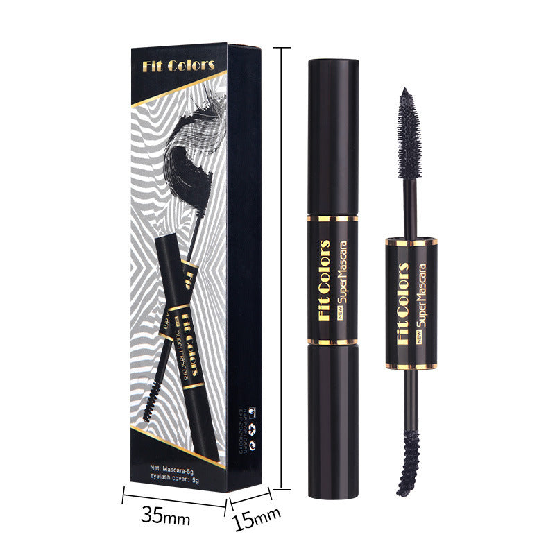 Double-headed Color Mascara Thick Curl More Than Waterproof Not Smudge White Eyebrow Dyeing - KuzuSHOP