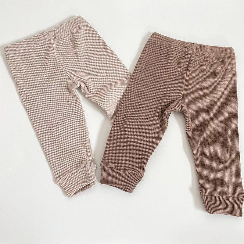 Waffle Bear Pants Baby Trousers Cute Outing Harem Pants - KuzuSHOP