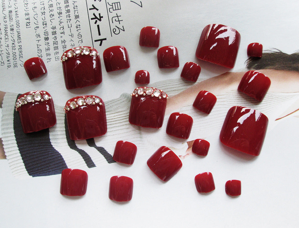 Pro Artificial Acrylic Toe Nails 24pcs Patch - KuzuSHOP