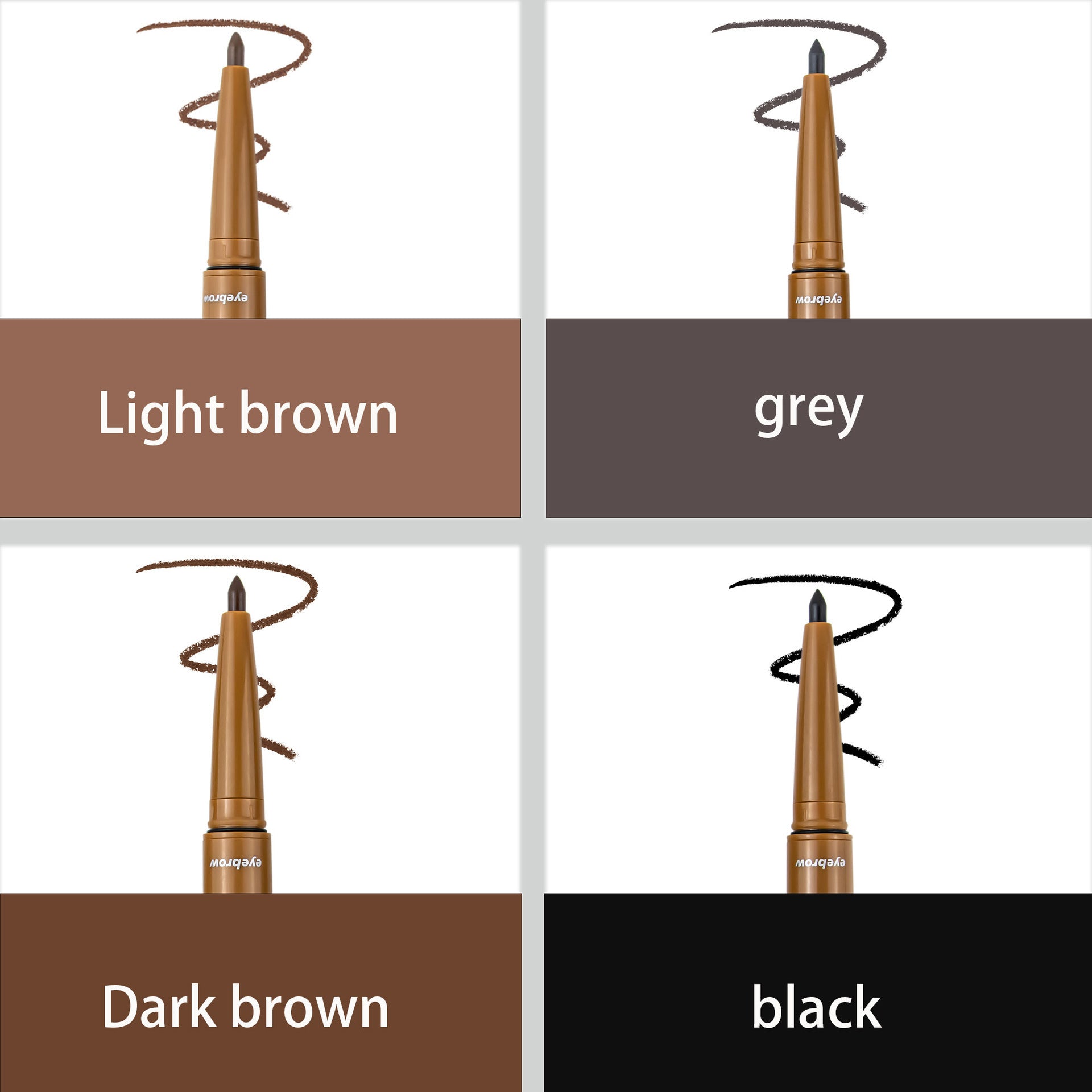 Double-headed Eyebrow Pencil Waterproof Rotation Non-decolorizing - KuzuSHOP