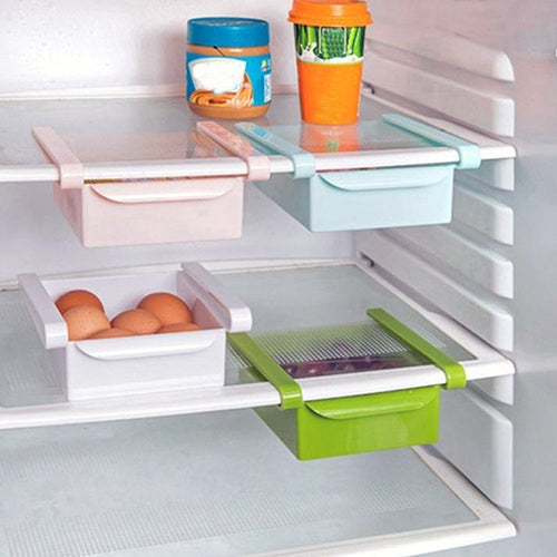Hanging Plastic Refrigerator Clapboard Storage Rack Kitchen Supplies - KuzuSHOP