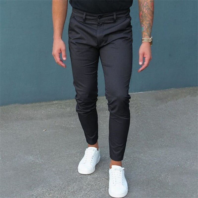 European And American Tight Pocket Zipper Slim Fit Trousers - KuzuSHOP