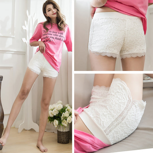 Women Shorts Lace Shorts Short Pants Lady Casual Black White Shorts - KuzuSHOP