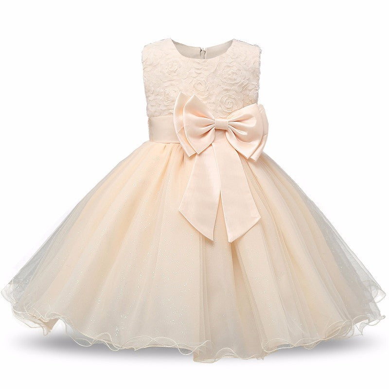 Princess Flower Girl Dress Summer Tutu Wedding Birthday Party Dresses - KuzuSHOP