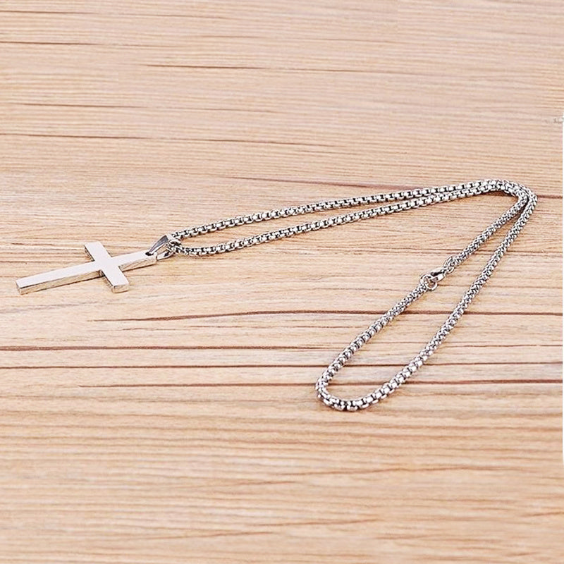 Classic Cross Necklace Men's Pendant Fashion Stainless Steel Jewelry - KuzuSHOP