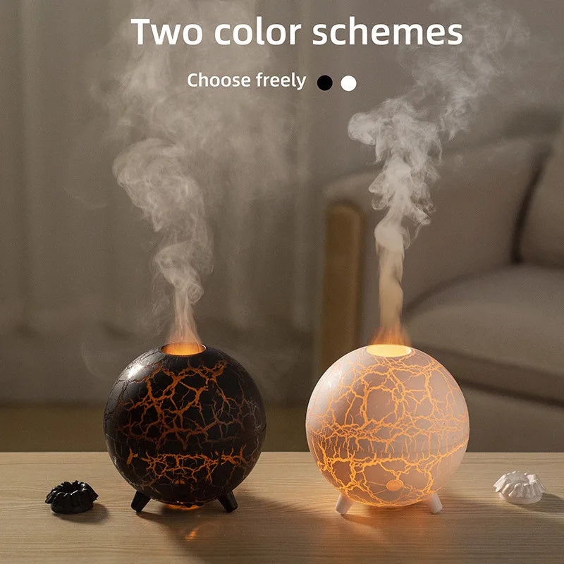 Creative Planet Colorful Atmosphere Lamp USB Humidifier 200ML Water Tank Can Add Essential Oil Household Mini Aroma Diffuser - KuzuSHOP