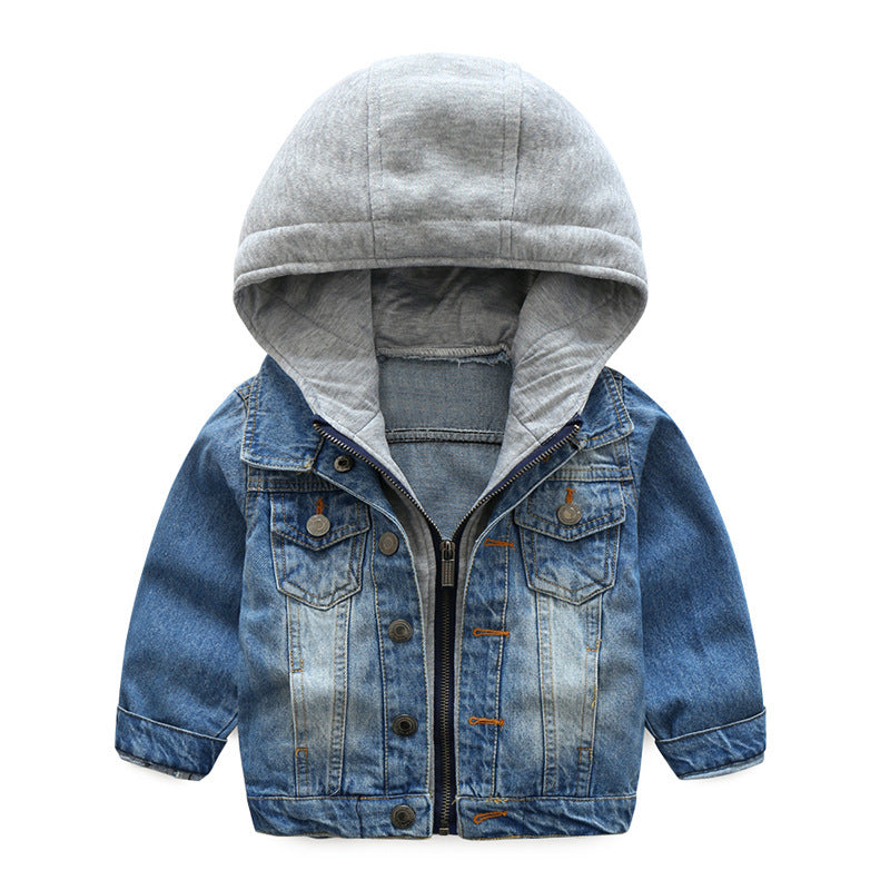 Boys And Children Washed Soft Denim Jacket - KuzuSHOP