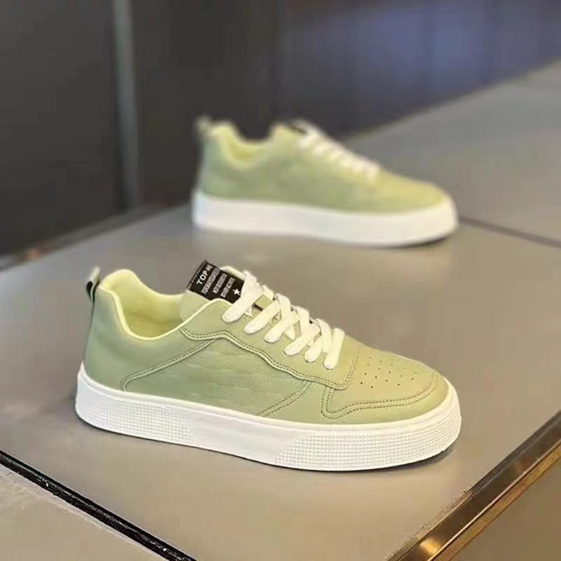 Casual Lace-up Sneakers Men Fashion Breathable Plaid Flats Shoes - KuzuSHOP