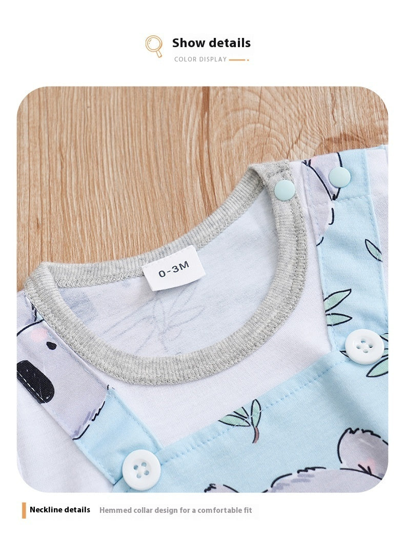 Summer New Baby Jumpsuit Full Printed Koala Baby - KuzuSHOP