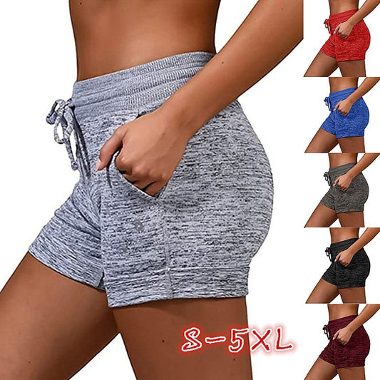 Women Shorts Quick-dry Lace-up Stretch Sports Pants - KuzuSHOP