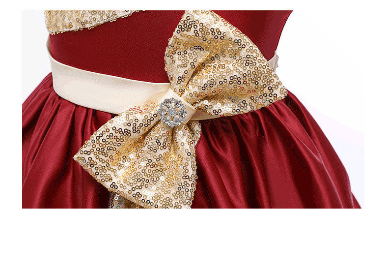 Girls Piano Performance Dress Kid Dress Flower Girl Dress - KuzuSHOP