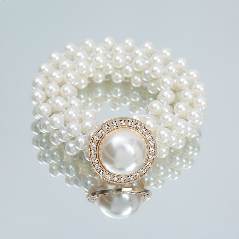 Fashion Jewelry Women's White Pearl Waist Chain Decoration - KuzuSHOP