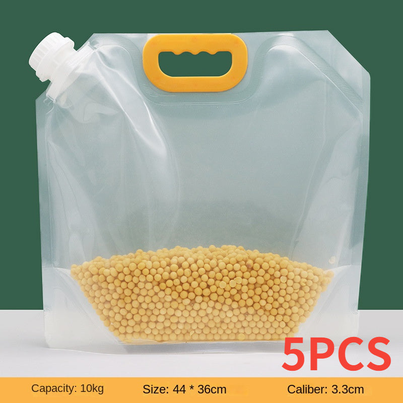 Kitchen Storage Bag Grain Moisture-proof Sealed Bag Insect-proof Transparent Portable Food-grade Transparent Storage Bag - KuzuSHOP