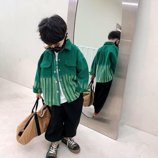 Fashionable And Personalized Boy's Spring Denim Jacket - KuzuSHOP