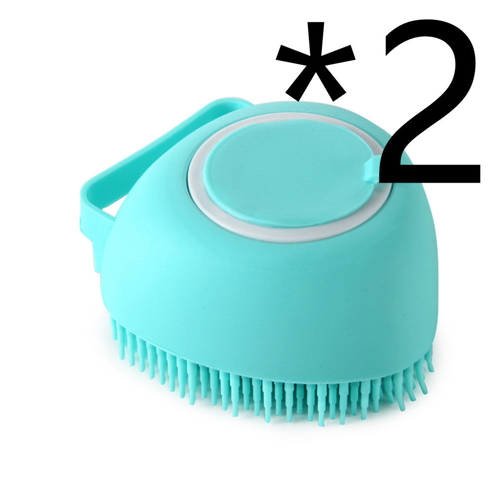 Silicone Dog Bath Massage Gloves Brush Pet Cat Bathroom Cleaning Tool Comb Brush For Dog Can Pour Shampoo Dog Grooming Supplies - KuzuSHOP
