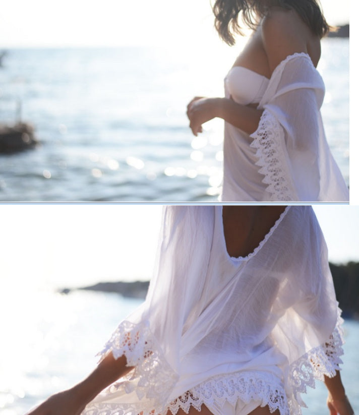 Tasselled Beach Coverup - KuzuSHOP