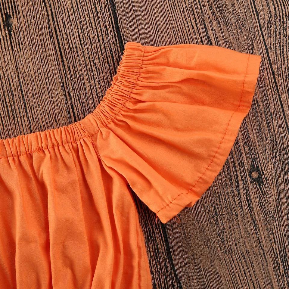 Girl orange skirt suit - KuzuSHOP