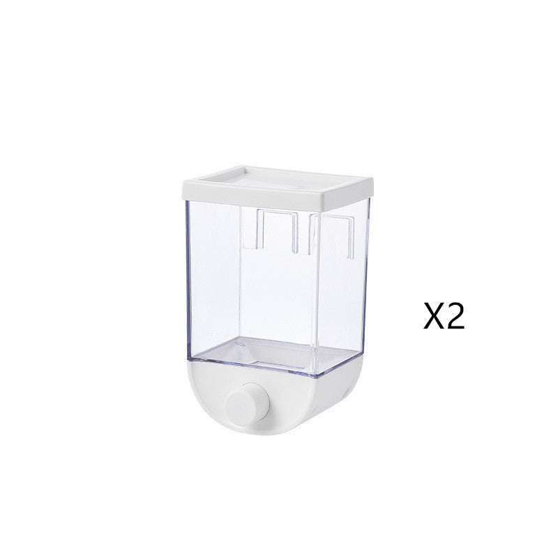 Kitchen Food Storage Easy Press Container Cereal Dispenser Wall Mounted Food Storage Box - KuzuSHOP