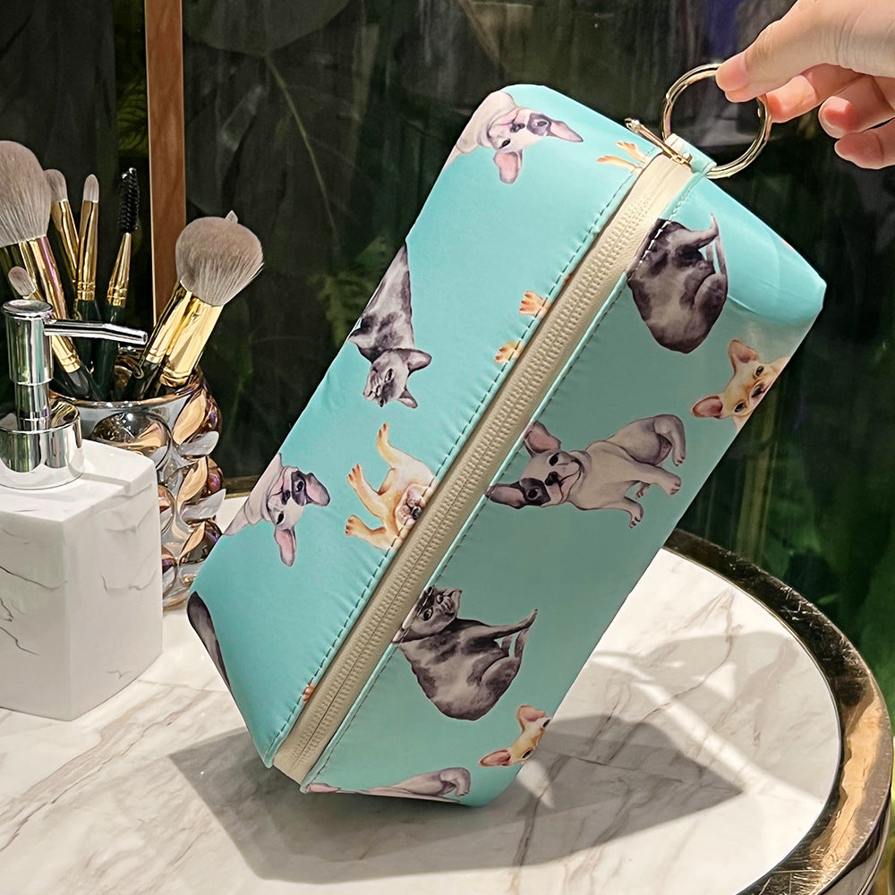 Cute Dog Pets Print Cosmetic Bag Waterproof Makeup Bags Travel - KuzuSHOP