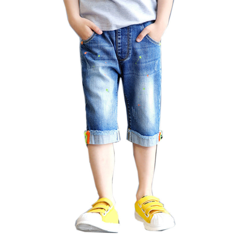 Denim Blue Trendy Fan Letter Pants - KuzuSHOP
