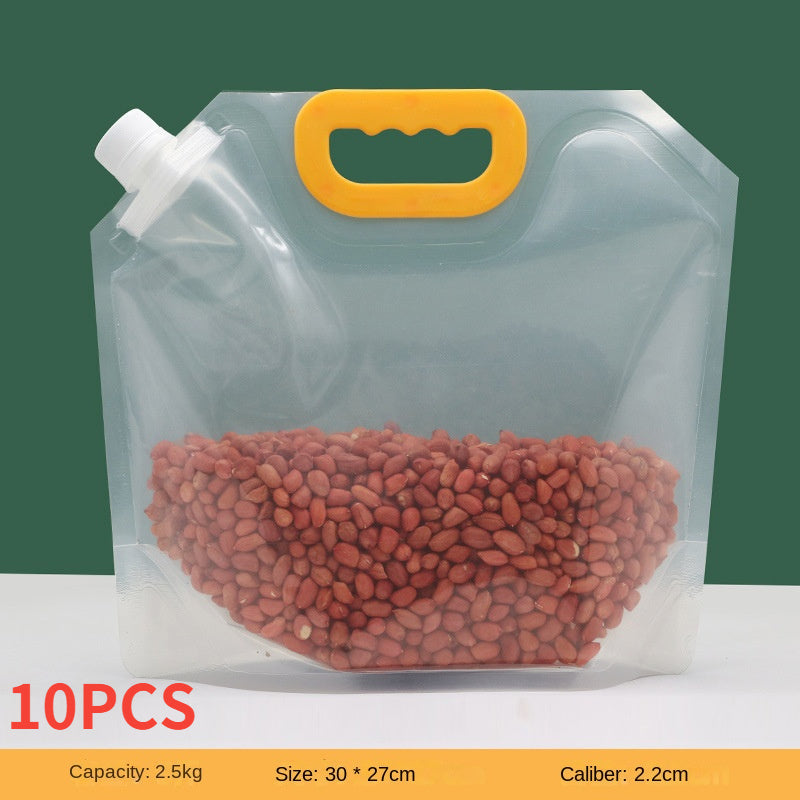 Kitchen Storage Bag Grain Moisture-proof Sealed Bag Insect-proof Transparent Portable Food-grade Transparent Storage Bag - KuzuSHOP