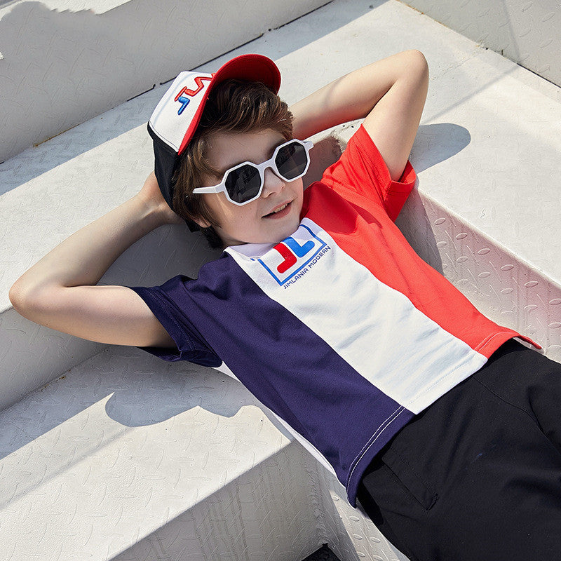 Cotton boy's short sleeve T-shirt - KuzuSHOP