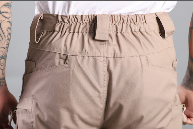 Solid Color Waterproof Men's Wear-resistant Plaid Overalls - KuzuSHOP