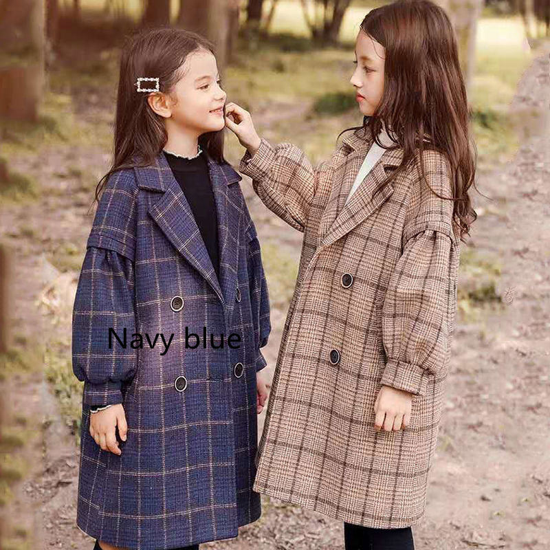 Girls' Woolen Coats For Big Children's Woolen - KuzuSHOP