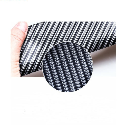 Automobile Threshold Bar Anti-stick General Door Side Bumper Stickers Universal Modified Pedal Trim Strips Carbon Fiber Pattern - KuzuSHOP