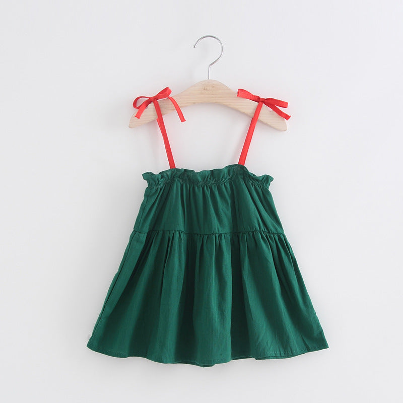 Summer Girls' Cotton Suspender Skirt - KuzuSHOP