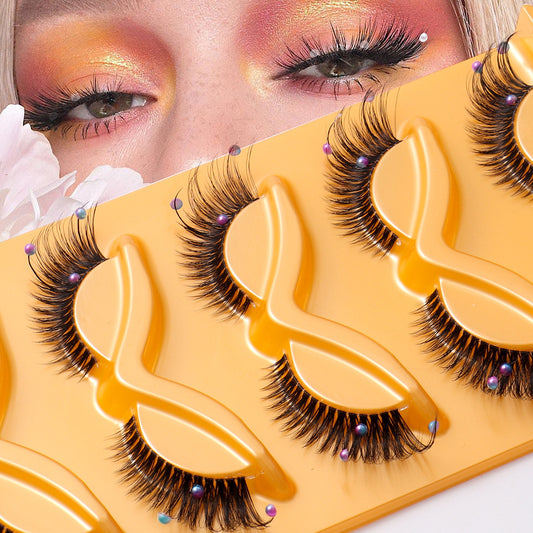 Decorative Flexible Stage With Diamond Eyelash - KuzuSHOP