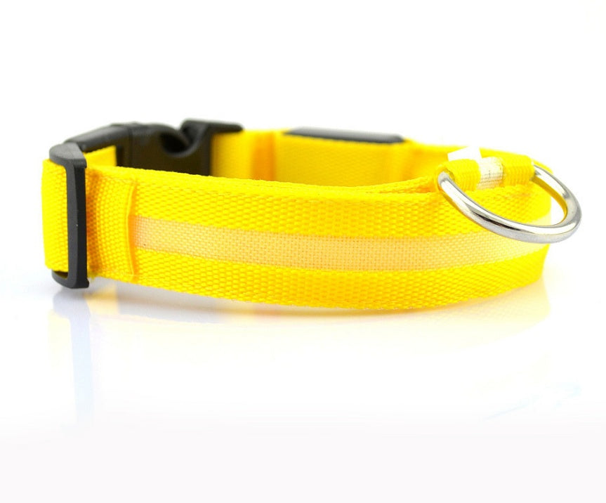 Nylon LED PetSupplies Dog Luminous Collar Night Safety Flashing Glow in Dark Dog Cat Leash Adjustable Pet z