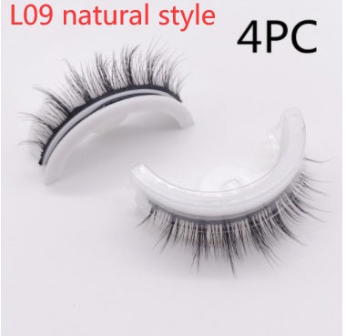 Reusable 3D Mink Lashes Natural False Eyelashes Self Adhesive Fake Glue Free Makeup Eyelash Extension Silk - KuzuSHOP