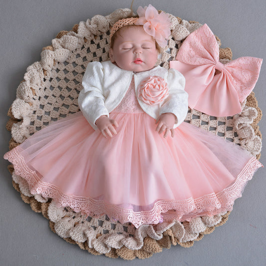 New Winter Dress Dress Baby Baby Full Moon Princess Skirt Dress Shaqun Girls Lotus - KuzuSHOP