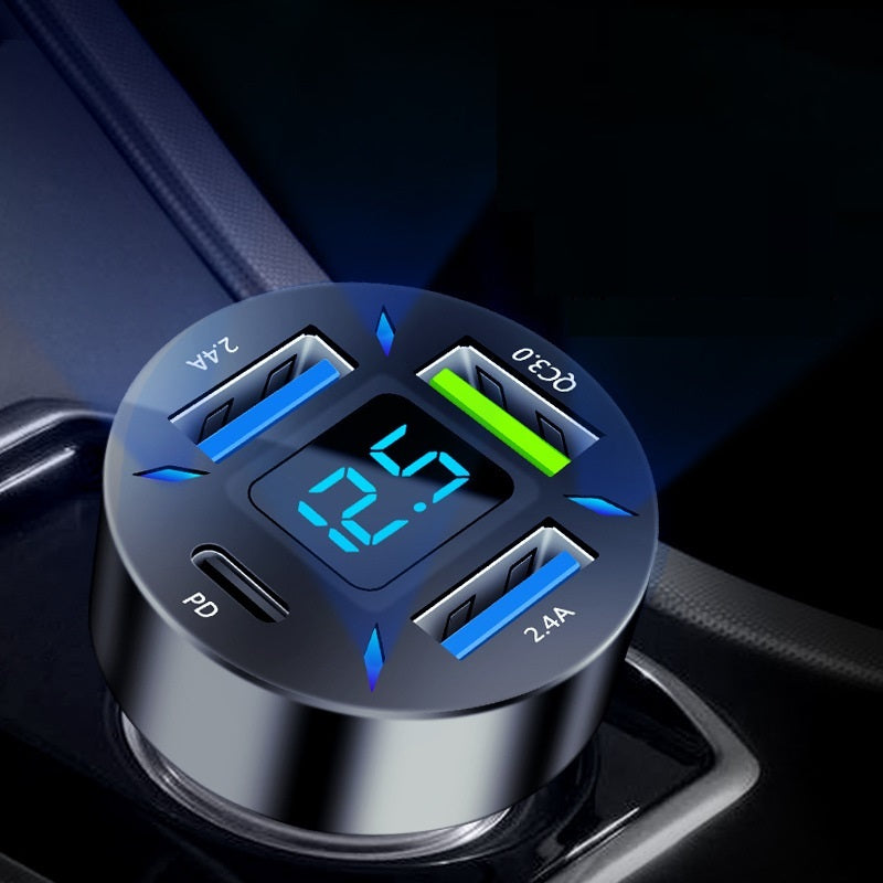 Four-port Car Charger 4USB Car Charger - KuzuSHOP
