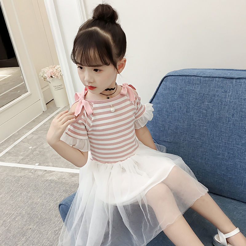 Girls summer dresses fashion strapless mesh skirt - KuzuSHOP